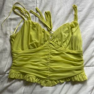 Lime green croptop